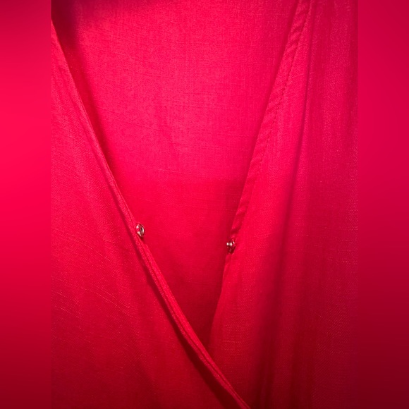 Red Midi Dress - Button Down - Small - Picture 2 of 9